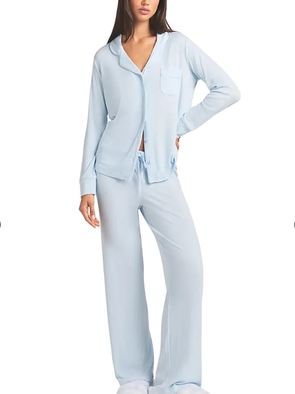 SKIMS SOFT LOUNGE SLEEP SET LIMITED EDITION: BABY BLUE MEDIUM